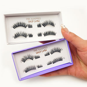 Presione las pestañas DD Crul <span class=keywords><strong>Seda</strong></span> natural Winged 3D Faux Mink <span class=keywords><strong>Foxy</strong></span> Fluffy Eye Lashes Half Eyelashes <span class=keywords><strong>Foxy</strong></span> Winged Cat Eye Lashes - Product Image 3