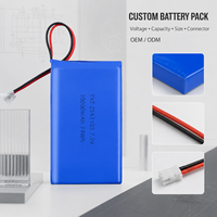 Paket Baterai Lithium Polymer LiPo 7.5V 10000mAh Isi Ulang Kustom OEM dengan Konektor 2 Pin untuk Elektronik Portabel