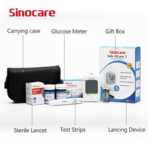 Medidor de Glucosa Sinocare, Glucómetro, Monitor de Azúcar en Sangre, con 50 <span class=keywords><strong>Tiras</strong></span> Reactivas para la Prueba de Glucosa en Sangre - Product Image 1