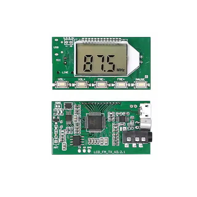 FM Transmitter Module Stereo Digital Wireless Microphone Board Multi-function Frequency Modulation