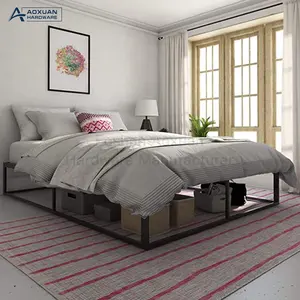 Platform Metal Bed Frame In Stock Free Sample Full Size Assembly Easily Metal Platform Bed Frame Wooden