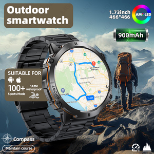 LIGE BWX3 コンパス搭載スマートウォッチ メンズ 長時間バッテリー フィットネストラッカー 通話対応 血中酸素濃度測定 スマートウォッチ Android IOS対応 - Product Image 1