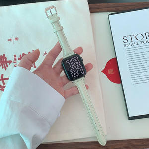 <span class=keywords><strong>Correa</strong></span> de <span class=keywords><strong>Reloj</strong></span> de Cuero Encerado Premium, <span class=keywords><strong>Correa</strong></span> Suave Compatible con <span class=keywords><strong>Apple</strong></span> <span class=keywords><strong>Watch</strong></span> Series 9 8 7 6 SE Ultra 2, <span class=keywords><strong>Correa</strong></span> Ajustable - Product Image 1