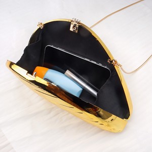 Sac de soirée <span class=keywords><strong>doré</strong></span> Amiqi Z11, sacs à main et pochettes de luxe de créateur, sacs à bandoulière de forme originale, pochette brillante en acrylique pour fêtes et mariages - Product Image 3