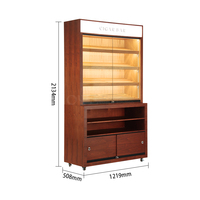 Vitrine à cigares en cèdre espagnol, humidor, armoire à cigares, étuis en bois, éclairage en bois, présentoir à tabac, aménagement de boutique de cigares