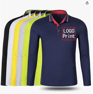 2024 Polo cổ áo dài tay áo sơ mi cho nam giới cho công việc biểu tượng tùy chỉnh 100% cotton với sọc an toàn phản chiếu - Product Image 1