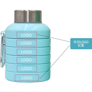 Botella de Agua Plegable de Silicona de 500 ml, Gran Capacidad, Portátil, para Viajes, Deportes al Aire Libre - Product Image 5