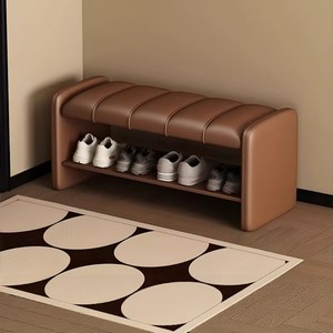 <span class=keywords><strong>Banc</strong></span> <span class=keywords><strong>à</strong></span> <span class=keywords><strong>chaussures</strong></span> moderne rembourré avec rangement en cuir Nappa pour entrée, couloir et salon - Product Image 1