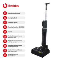 Bestday H40pro Aspirateur intelligent sans fil pour sols humides et secs, nettoyeur de sols à double bordure, auto-nettoyant pour la maison, OEM