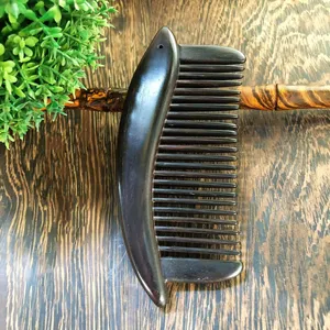 2024 vente chaude peigne à cheveux en bois de santal peigne à barbe Double face de haute qualité avec des dents fines et grossières peigne à poux antistatique