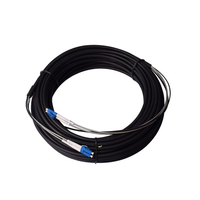 LC-LC 100M kabel serat optik antiair luar ruangan dupleks Mode tunggal 7.0mm LSZH lapis baja untuk kabel 5G FTTA