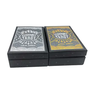 Mazzo di carte dei tarocchi personalizzato lamina d'oro/argento che timbra i giochi di carte Oracle