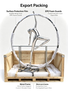 Escultura <span class=keywords><strong>de</strong></span> Persona Sentada en Forma <span class=keywords><strong>de</strong></span> Luna Creciente, Estilo Moderno y Deportivo, Acero Inoxidable Pulido, Decoración Romántica <span class=keywords><strong>para</strong></span> Pared, Hogar, Dormitorio, Hotel - Product Image 6