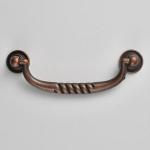 Zinc Alloy Drawer Handle Bar 95mm Hole Spacing <b>Antique</b> Bronze Traditional Style Furniture Handle - Product Image 1