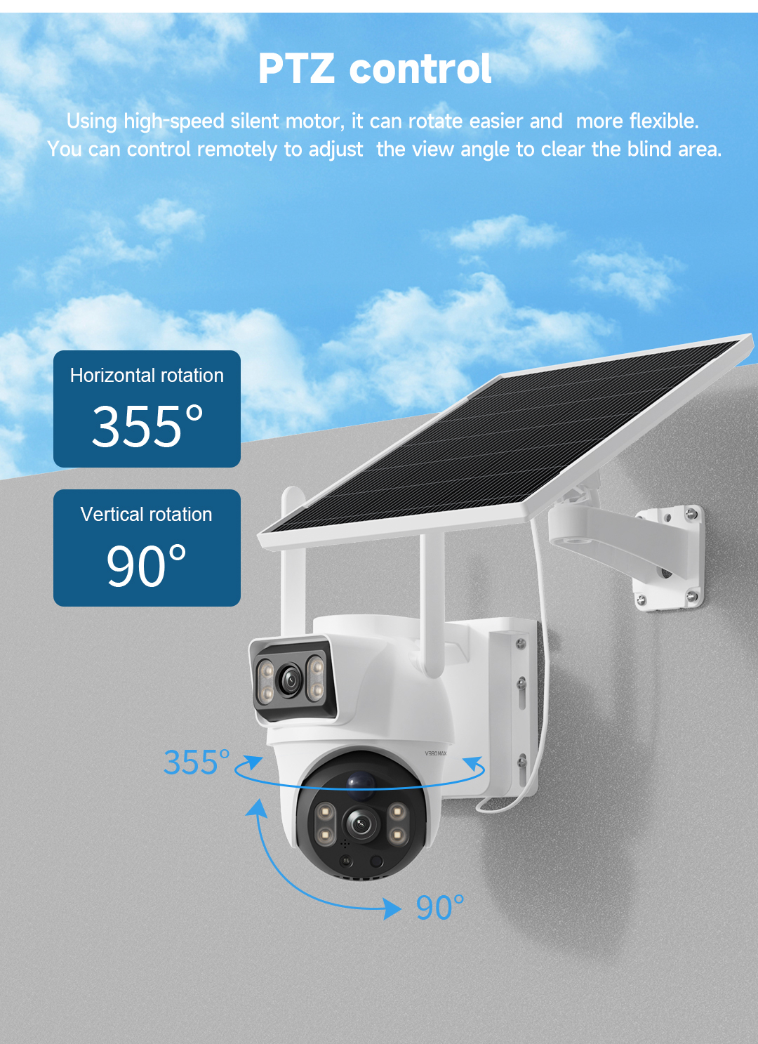 New Arrival BP9 Solar IP Security Camera Double Lens 4G SIM Card PIR Humanoid Detection Wide Night Vision Memory Card Cloud · image 4