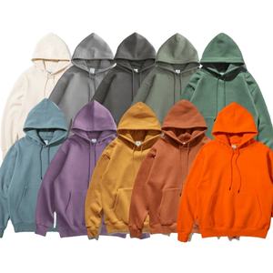 Pull-over à capuche en coton vierge personnalisé de haute qualité Sweat à capuche simple avec logo brodé et impression de logo lourd - Product Image 1