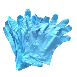 Xingli mavi otomobil endüstriyel tek kullanımlık nitril eldiven 100% nitril özel logo garaj araba tamir kullanımı kimyasal geçirmez eldiven
