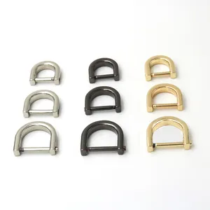 Custom High Quality Size Adjustable Ring Buckle D screw ring for bag accessories