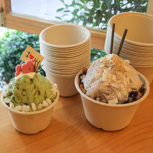 Recipiente Desechable Biodegradable Personalizado de Fibra de Caña de Azúcar para Envasado de Ensaladas y Postres de Helado Congelado - Product Image 1