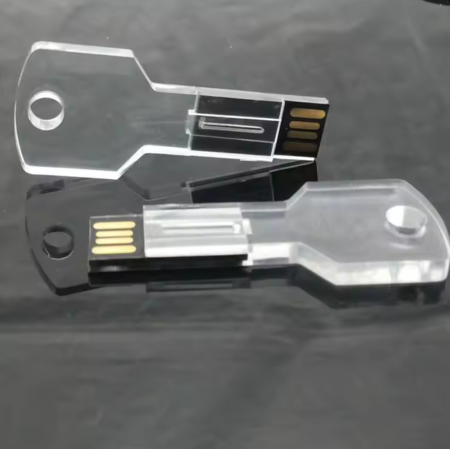 New Acrylic Crystal USB 2.0 Flash Drive with Custom Logo Printing LED Light up 8GB-32GB Capacities
