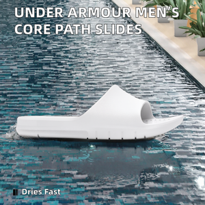 Sandali Ultra-Traspiranti da Uomo Core Path Open Toe Quick Dry Pool Locker Room Slides Bianco/Nero 45 - Product Image 2