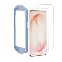Protection d'écran en verre trempé pour téléphone, luxe, transparente, 9H, sans poussière, installation facile, applicateur, pour Samsung S24 S25 S26 Plus ultra