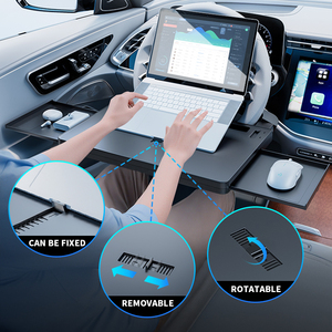 Universal Steering Wheel Tray <b>Foldable</b> <b>Desk</b> for Laptop Food Cup Holder for Drivers Road Trips Portable Car Food Tray - Product Image 5