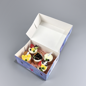 Caja de Embalaje para Pasteles Personalizada Sunshine, Impresa a Medida, Papel Blanco de Grado Alimenticio de 350 g/m², Caja para Postres, Panadería y Pastelería - Product Image 4