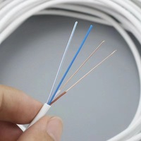 Kabel telepon putih Roll (100m panjang) 4x 1/0.4 26 AWG Gauge Solid Wire -Round ekstensi garis kabel telepon Bulk Rool Reel