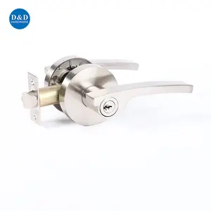 Zinc Alloy Entrance Door Handle Lock China Factory Mortise Cylinder 3 Lever Lockset