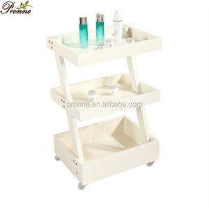 Salon de beauté simple Salon blanc Chariot d'esthéticienne Salon utilitaire Chariot roulant avec roues - Product Image 4