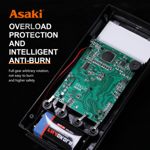 ASAKI-multímetro digital <span class=keywords><strong>lcd</strong></span> antiquemaduras, probador de CC y CA, 1999 recuentos, a la venta - Product Image 3