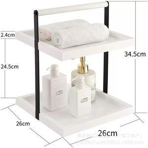 Étagère de rangement minimaliste en bois pour salle de bain, étagère à produits de toilette, étagère à épices en bois massif pour cuisine domestique - Product Image 4