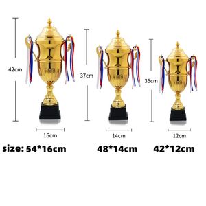 Trofeo <span class=keywords><strong>de</strong></span> Metal Grande, Fabricación Personalizada, Base Cuadrada <span class=keywords><strong>de</strong></span> Madera Fundida a Presión, Premios para Campeones <span class=keywords><strong>de</strong></span> Ligas <span class=keywords><strong>de</strong></span> Fútbol - Product Image 5