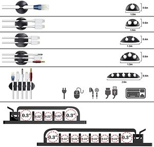 ชุดจัดการสายไฟ273ชิ้นสำหรับคอมพิวเตอร์สายไฟใช้ในบ้านและที่ทำงานมีประโยชน์ในราคาโรงงาน - Product Image 4