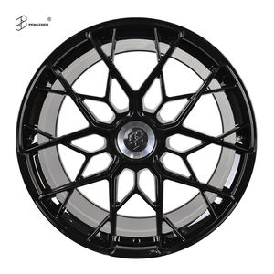 PENGZHEN FF10 Center Lock 20 21x11 5x130 <span class=keywords><strong>Jante</strong></span> à rayons multiples noir brillant pour Porsche 911 - Product Image 2