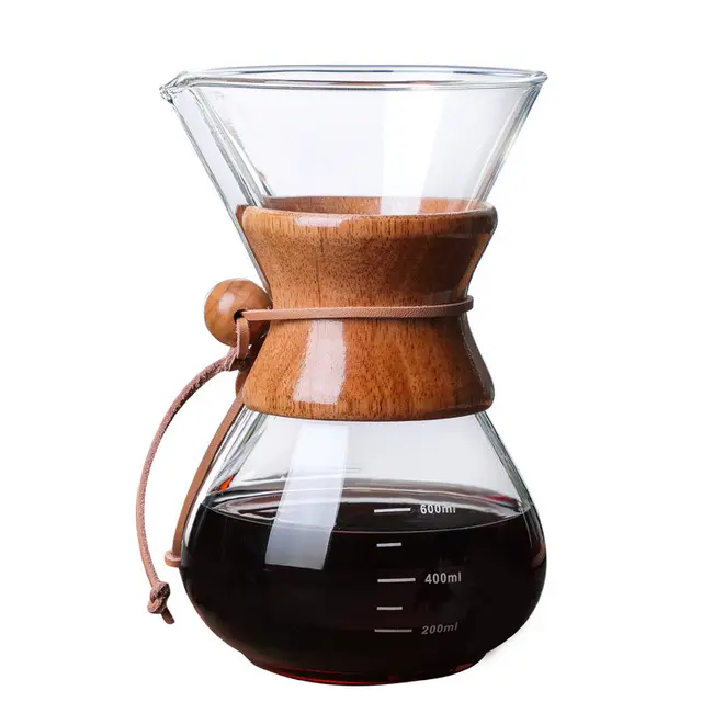 Çok satan ürün cam Para Cafetiere filtreler su oranı eziyet boyutu yavaş kahve Chemex en İyi kalite ile
