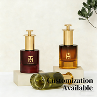Vente en gros de flacons compte-gouttes en verre transparents en forme de T avec bouton poussoir de 15 ml, 30 ml, 50 ml, pour sérum de soin de la peau, huile essentielle