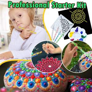 Kit de Herramientas para Pintar Mandala con Puntos, Plantillas para Pintar Piedras, Juego de Herramientas para Manualidades, Kits de Suministros para Arte, Dibujo de Mandala en Piedras y Uñas - Product Image 6