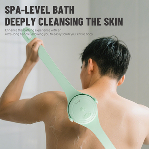 2nd Generation 4 Rechargeable Head Electric Shower <strong>Brush</strong> <strong>Back</strong> Scrubber Exfoliating Long Handle Electric Spin Bath Body <strong>Brush</strong> - Product Image 2
