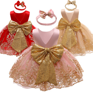 Vendita calda estate senza maniche pigiama abito per ragazze Design principessa con fiocco di paillettes in pizzo ricamato maglia - Product Image 1