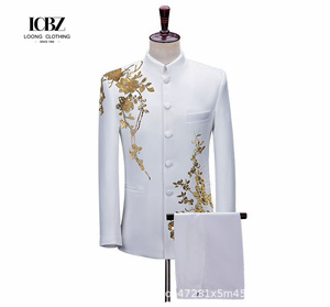<span class=keywords><strong>Costume</strong></span> de Mariage <span class=keywords><strong>Homme</strong></span> de Haute Qualité, <span class=keywords><strong>Veste</strong></span> de <span class=keywords><strong>Costume</strong></span> Décontractée Style Chinois Moderne, <span class=keywords><strong>Veste</strong></span> de <span class=keywords><strong>Costume</strong></span> Zhongshan Noire, Boutonnage Simple pour Hommes - Product Image 3