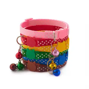 Mix colors cute small polka dot print fancy puppy dog cat collars