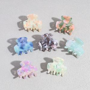 Pinces à <span class=keywords><strong>cheveux</strong></span> miniatures personnalisées 12 couleurs en acétate, style mignon pour tous les jours et les fêtes, accessoires pour filles, enfants et femmes, marque JIAXU - Product Image 4