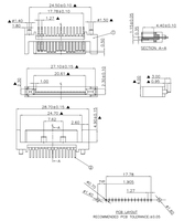 Conector PCB de alimentación Sata de alta calidad Conector macho SATA 15P de inmersión de 180 grados