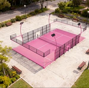 Pista de Pádel de Vidrio Templado de 12 mm y Césped Artificial con Diseño Super Panorámico para Gimnasio - Product Image 4