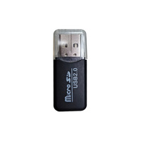 Lector de Tarjetas Mini USB 2.0, Lector de Tarjetas TF Portátil, Compatible con hasta 64 GB para PC y Laptop