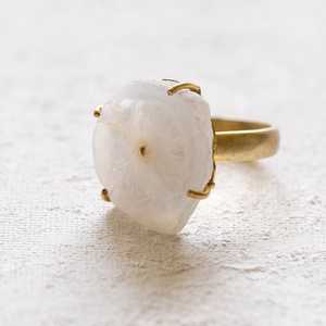 Anillo de piedras preciosas de cuarzo Solar blanco Natural pulido, Plata de Ley 92,5, último diseño Simple, alta calidad al por mayor - Product Image 5