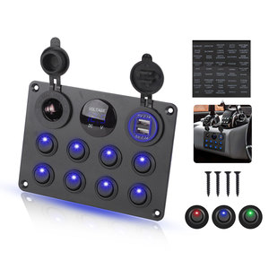 12-24V <b>Switch</b> Panel Dual <b>USB</b> Charger Waterproof Digital LED Combination For RV Electrical Systems - Product Image 3