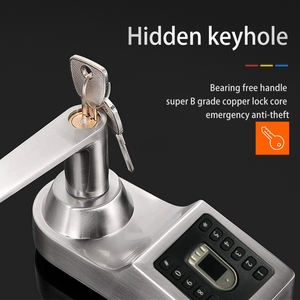 高品质批发价格办公室木门更换球形式旧锁指纹码钥匙智能门锁 - Product Image 5